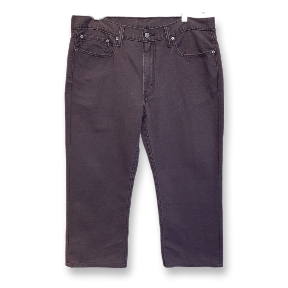 Levi's 514 Grey Straight Leg Jeans Mens Size 36 Hemmed 24" Inseam